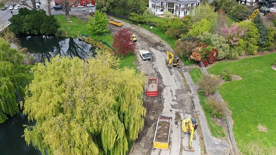 Avon Loop asphalt removal